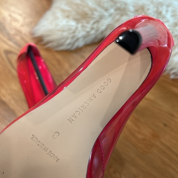 Good American Cinderella crystal pump hot pink stiletto heels size 8 new in box - Picture 10 of 12